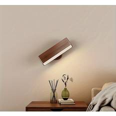 Temu Modern Rotatable Wooden Wireless Wall light