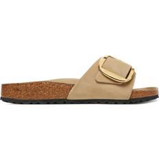 Birkenstock 39 Badesandaler Birkenstock BuckleOiled Leather Uld Sko Dame - Tobacco Brown