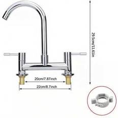 Shein Modern Dual Lever Chrome Kitchen Sink Mixer Taps