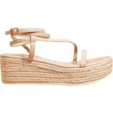 Shain Styleloop Vacation Casual Canvas Wedge Lace-Up Sandals