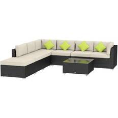 8-Piece Outdoor Rattan Corner Set