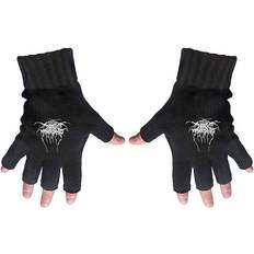 Bomuld - Unisex Handsker & Vanter Unisex Fingerless Gloves Logo - Black