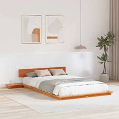 140 cm - 190 cm Rammesenge vidaXL Sengestel Brun 140 x 190 cm Træ Rammeseng