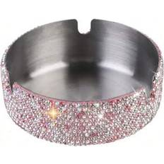 Ashtrays Shein Rhinestone Studded Stainless Steel Ashtray