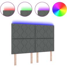 Electronic Beds & Mattresses vidaXL Led Diamond Block Design Dark Grey 160 cm Headboard