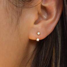 Jewellery Shein 18k Gold Plate Dsterling Silver Front Back Earrings