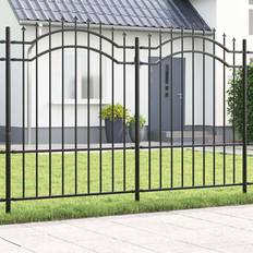 VidaXL Staket vidaXL Trädgårdsstängsel Grå 190 cm Pulverlackerad Stål