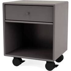 Montana Furniture Dream Castors Coffee/Black Bedside Table 30x35.4cm