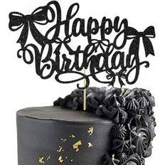 Happy Birthday Topper Black Themed