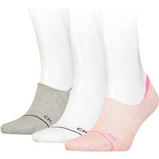 Calvin Klein Women's Footies High Cut Socks 3-pack - Pink Melange Combo