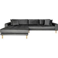 House Nordic Lido Velvet Dark Grey Sofa 290cm 4 Seater
