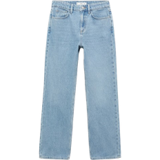 Mango Matilda Medium Rise Straight Fit Jeans - Light Blue
