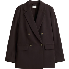 H&M Double Breasted Blazer - Dark Brown