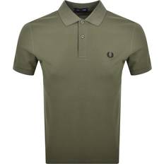 Fred Perry M6000 Ensfarvet Korte Ærmer Poloshirt - Kakigrøn