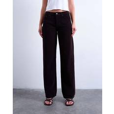 Topshop Ember Manchesterjeans Med Vida Ben Och Låg Midja - Brown