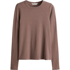 H&M Long Sleeved Jersey Top - Dusty Brown