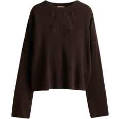 H&M Rib-Knit Jumper - Dark Brown