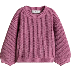 Polyester Knitted Sweaters Children's Clothing H&M Chenille Knit Jumper - Dark Pink (1294359002)