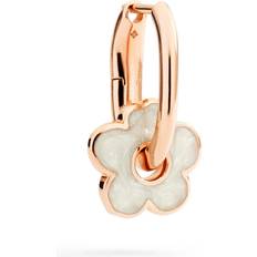 Jewellery Dodo Enamel Flower Hoop Earring - Rose Gold