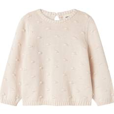 Babyer Striktrøjer Børnetøj Name It Loose Fit Striktrøje Atelier Pastel Parchment - Pastelpink