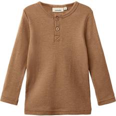Name It Ensfarvet Skjorter Name It Merinould Top Atelier Tigers Eye Nmnnoel - Brun