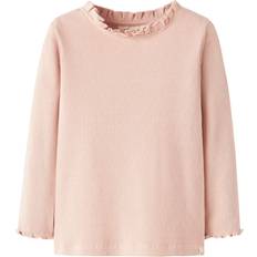 Babyer Bluser & Tunikaer Børnetøj Name It Nmfnora Ls Slim Top Med Lange Ærmer - Lyserød