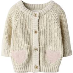 Hvid Trøjer Børnetøj Name It Broderet Strikket Cardigan