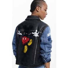 Desigual Kläder Desigual Urban Style Cropped Jacket Med Kontrastkrage - Blå