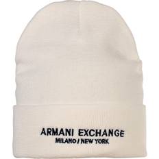Armani Exchange Herre Tilbehør Armani Exchange Urban Beige Uld Beret Hat - Sort/Hvid