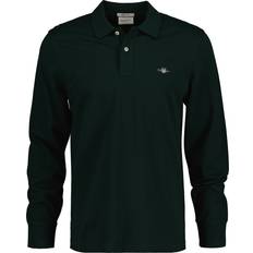 Ventilerande Pikétröjor Gant Regular Shield Long Sleeve Polo - Tartan Green