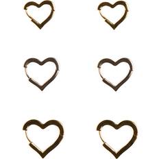 Pieces Smycken Pieces Pcjikka Earrings 3 Pack Dam Stiftörhängen - Guld
