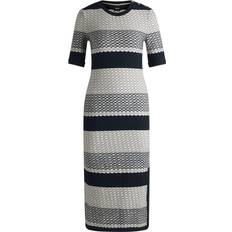 HUGO BOSS Stripes Clothing HUGO BOSS Etanah Stripe Structured Dress - Tortoiseshell