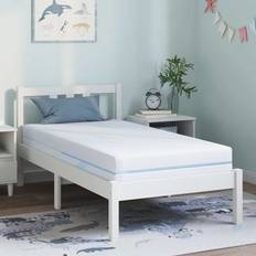 vidaXL Madras Hvid 80 x 160 cm 100% Polyester Jacquard Stof Skummadras
