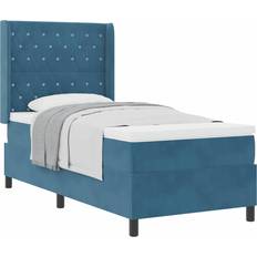 Senge & Madrasser vidaXL Box Spring Seng Med Hovedgærde 100 x 200 cm Fløjl Kontinentalseng