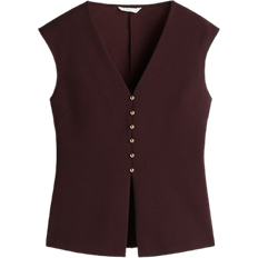 Jersey Västar H&M Interlock Waistcoat - Burgundy