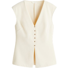 Jersey Västar H&M Interlock Waistcoat - Cream