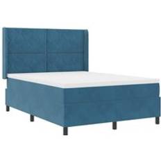 Senge & Madrasser vidaXL Box Spring Seng Med Hovedgærde 140 x 190 cm Fløjl Rammeseng