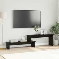 vidaXL TV-skåp Svart Ek 180 x 30 x 43 cm TV-bänk