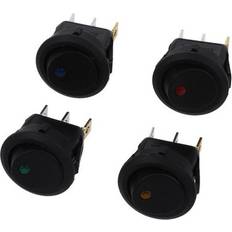 4 X Led Rocker Switches 12V 16 Mm