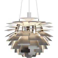 Louis Poulsen Ph Artichoke Stainless Steel/White Pendant Lamp ∅ 60cm