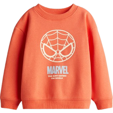 H&M Printed Sweatshirt - Orange/Marvel (1117455025)