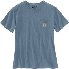 Work Tops Carhartt Women's Loose Fit Heavyweight Short-Sleeve Pocket T-shirt - Thundercloud Heather
