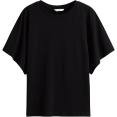 H&M T-Shirt Mit Butterfly Ärmeln - Schwarz