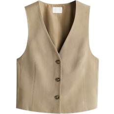 H&M Short Waistcoat - Beige