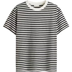 H&M Cotton T-shirt - Black/White Striped