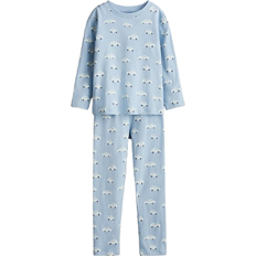 H&M Patterned Jersey Pyjamas - Light Blue/Cars (1230478016)