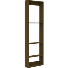 We Do Wood Foursquare Smoked Oak Wall Shelf 32cm