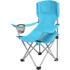 Steel Camping Chairs OHS Outdoor Kids Camping Chair Folding Portable - Blue