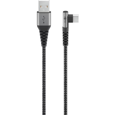 Goobay USB-A laddkabel 60W vinklad kontakt meter 2m
