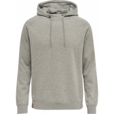 Red Classic Hoodie - Grey Melange